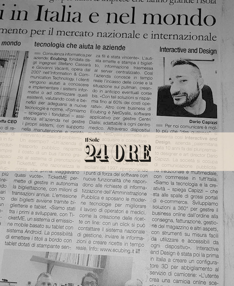 Intervista Sole 24 Ore