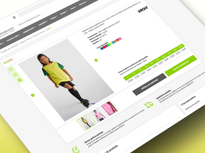 Realizzazione Ecommerce abbigliamento sportivo