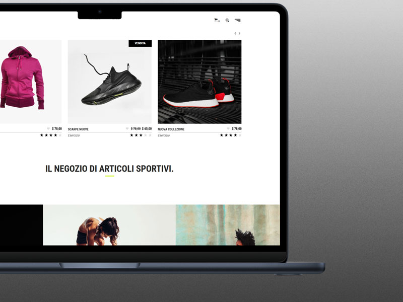 Realizzazione Ecommerce abbigliamento sportivo